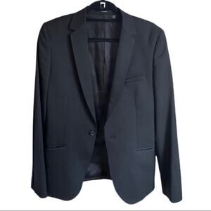 Ted Baker Black Single-Breasted Wool Blazer - Size 2/ Medium